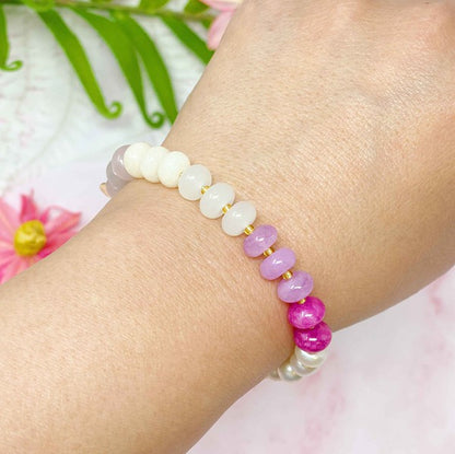 Semi-Precious Bauble Stretch Bracelet