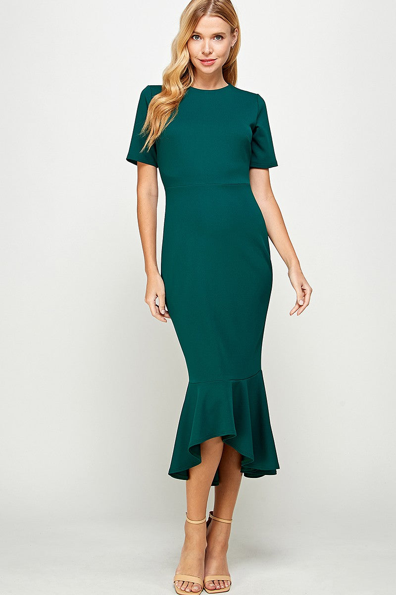 Hunter Green Mermaid Dress