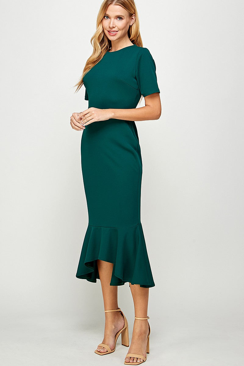 Hunter Green Mermaid Dress