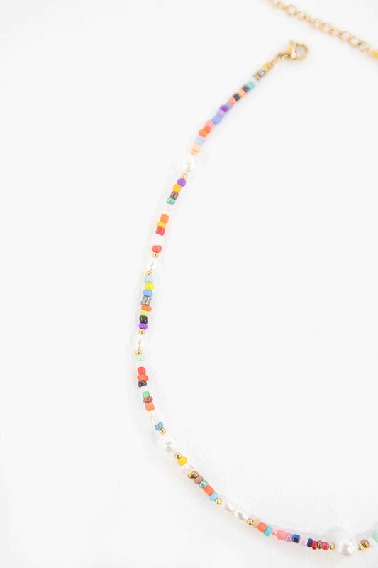 Festive Beaded Pearl Necklace