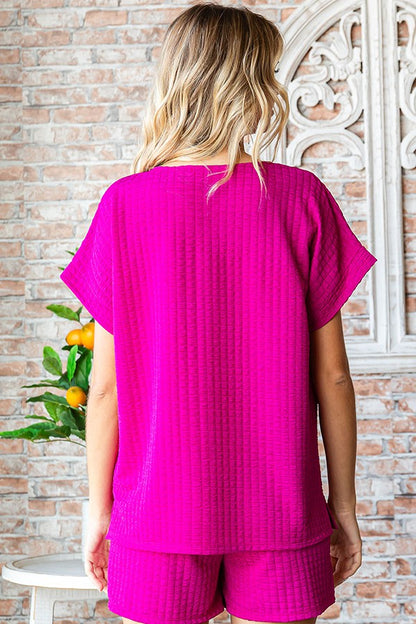 Pink Textured Top