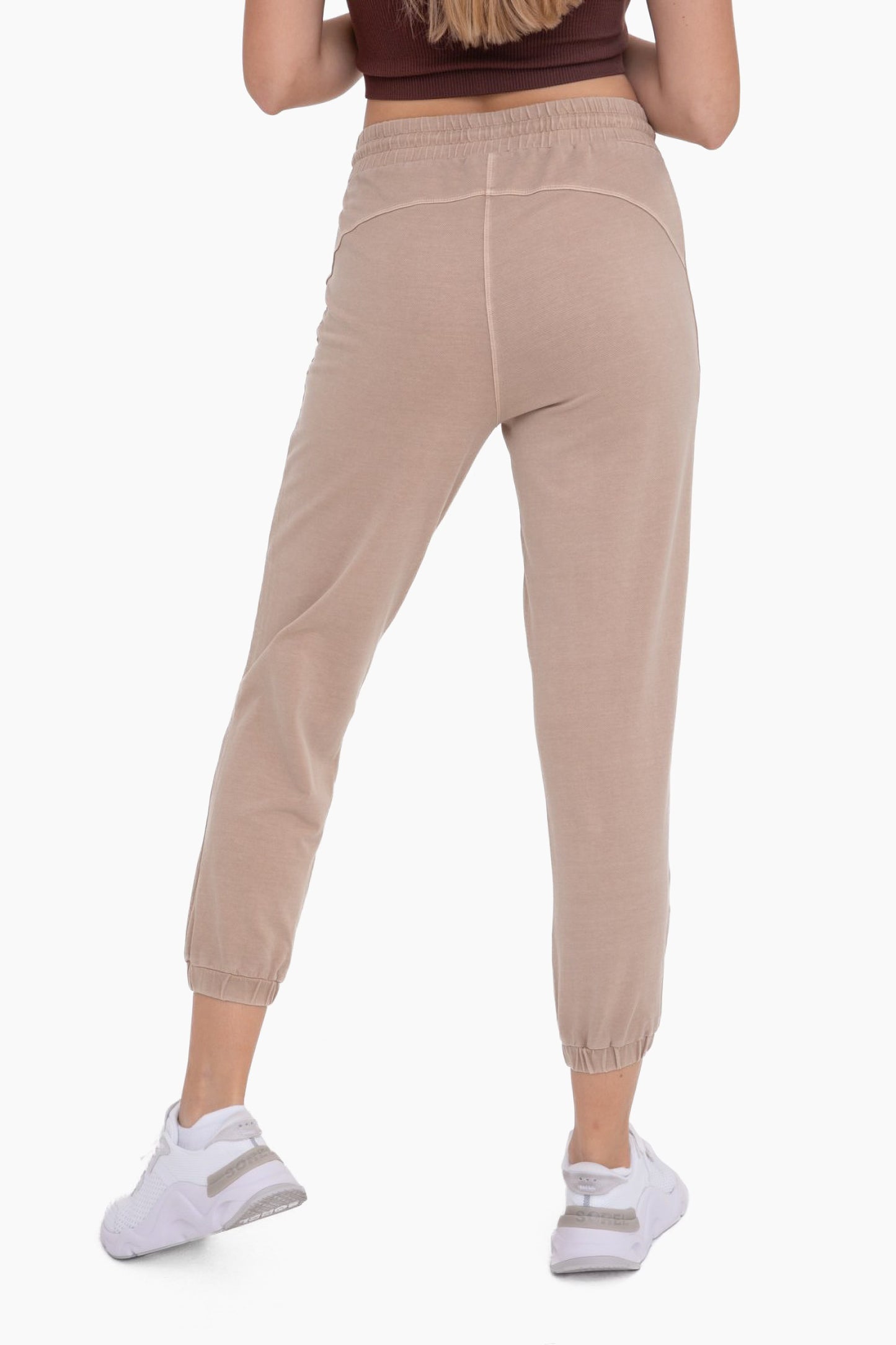 Taupe Twill Joggers