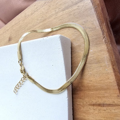 Gold Herringbone Bracelet