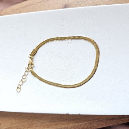 Gold Herringbone Bracelet