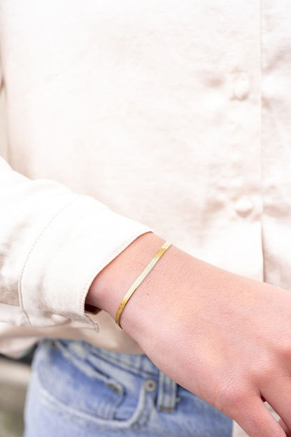 Gold Herringbone Bracelet