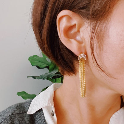 Chevron Chain Drop Earrings