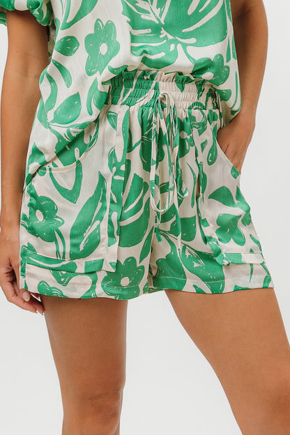 Green Floral Print Set