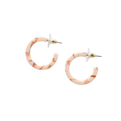 Cam Mini Hoops - Peach