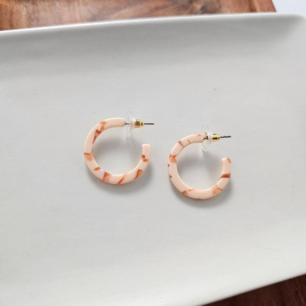 Cam Mini Hoops - Peach