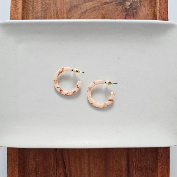 Cam Mini Hoops - Peach