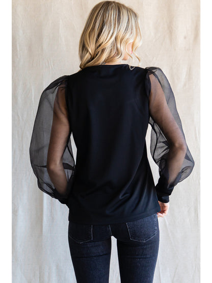 Black Sweetheart Neck Top