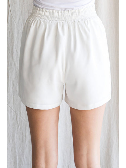 White Pull on Shorts