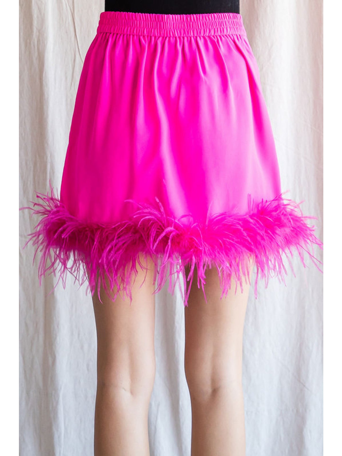 Hot Pink Feather Skirt