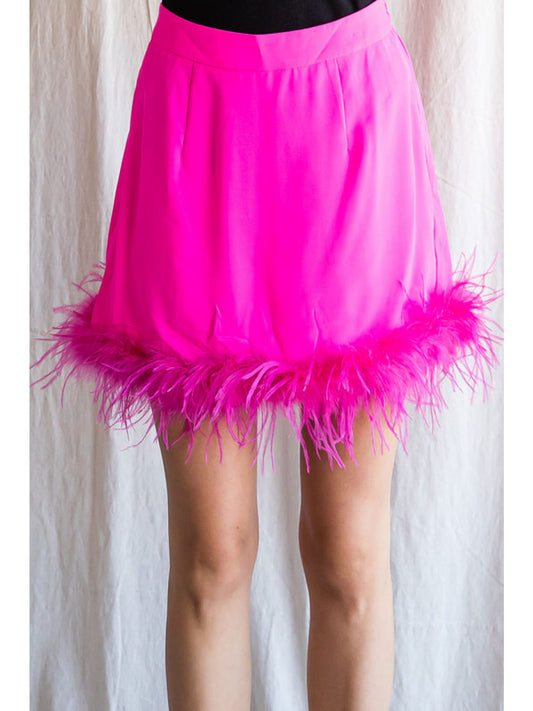 Hot Pink Feather Skirt