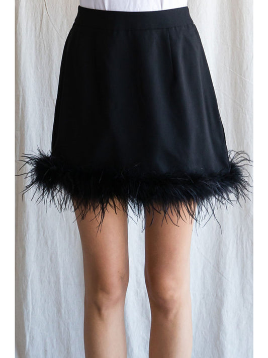 Black Feather Skirt