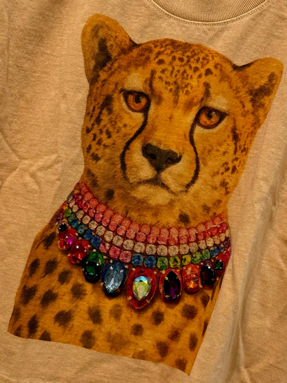 Jeweled Cheetah Graphic Tank