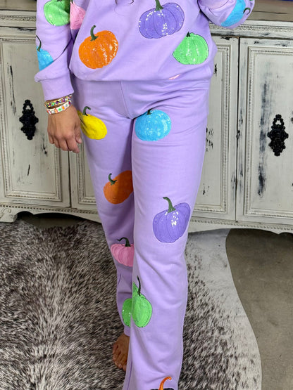 Queen of Sparkles Lavender Multi Pumpkin Jogger