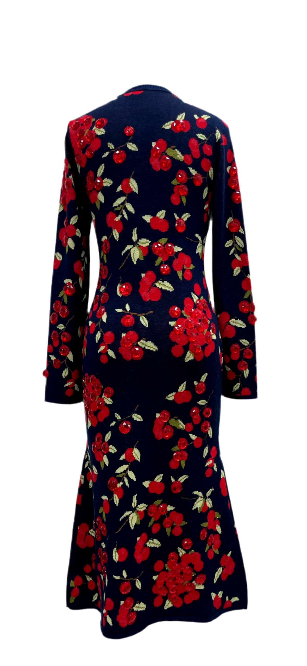 Queen of Sparkles Navy Cranberries Midi Dress