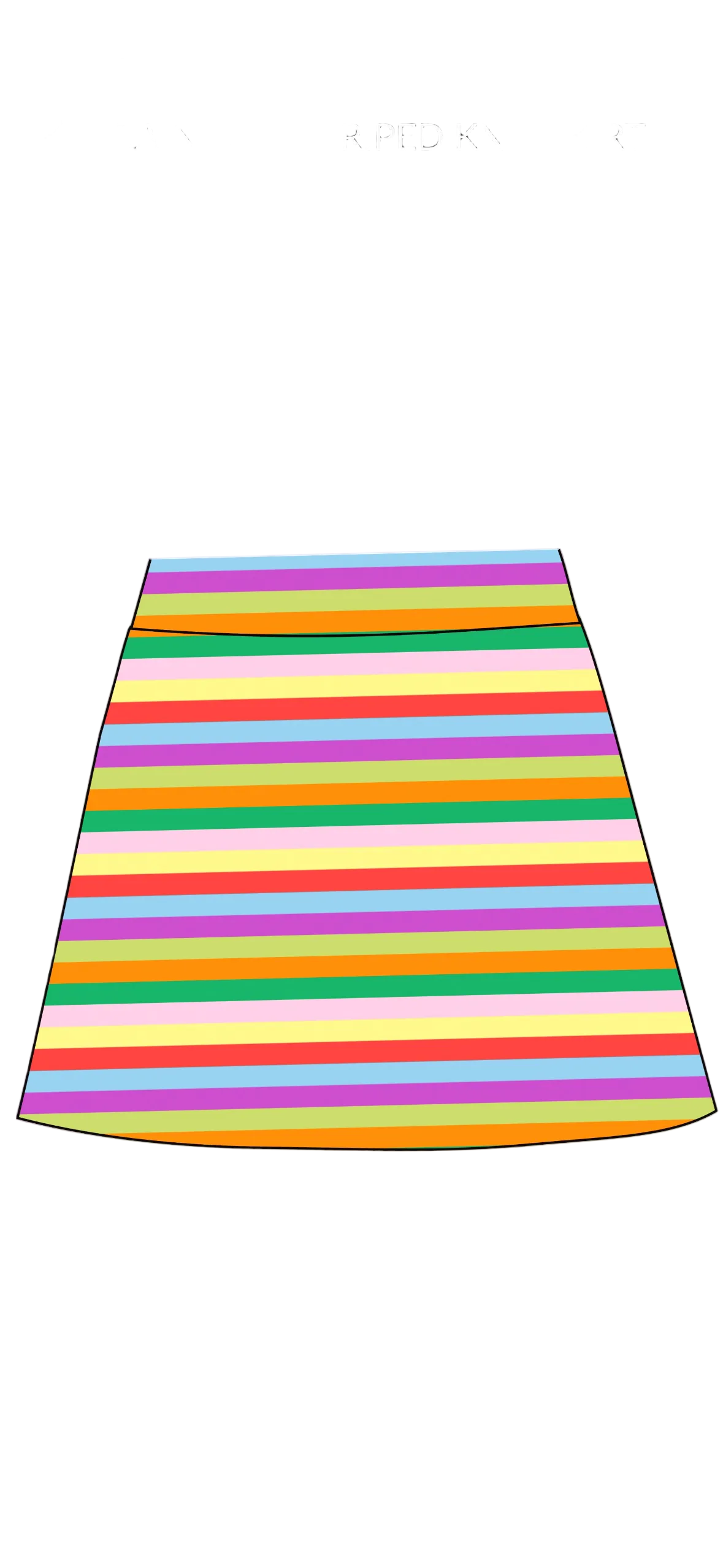Queen of Sparkles Rainbow Striped Knit Skirt