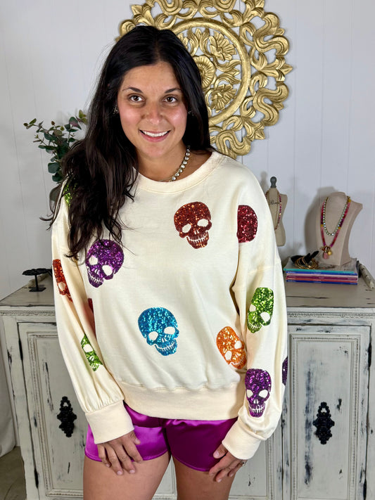 Sequin Skeleton Sweater