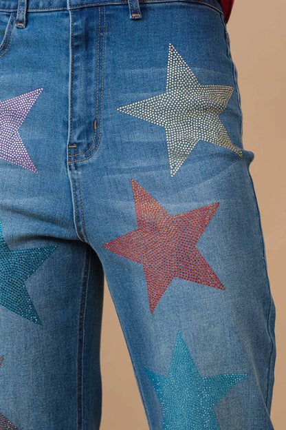Star Studded Statement Jeans