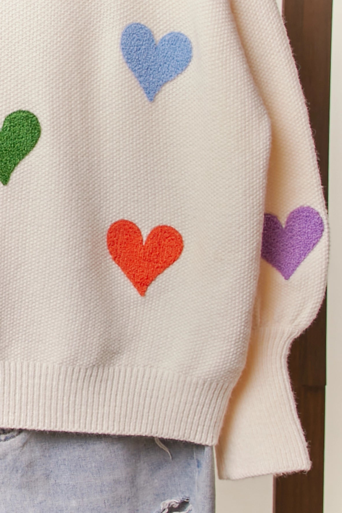 PRE ORDER Heart Shaped Crew Neck Sweater