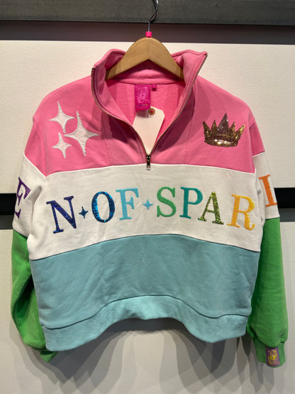 Queen of Sparkles Colorblock Sweatshirt