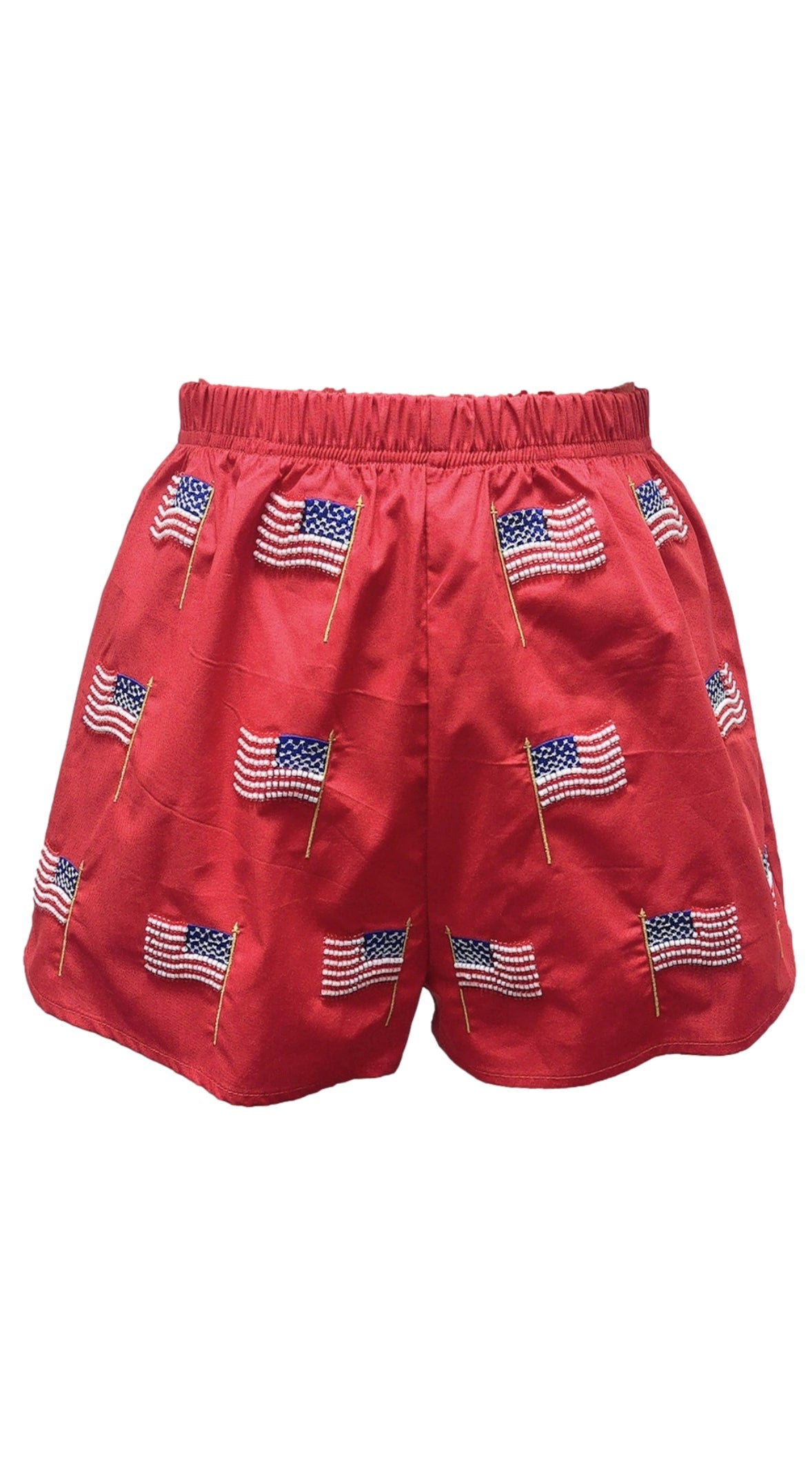 Queen of Sparkles American Flag Shorts