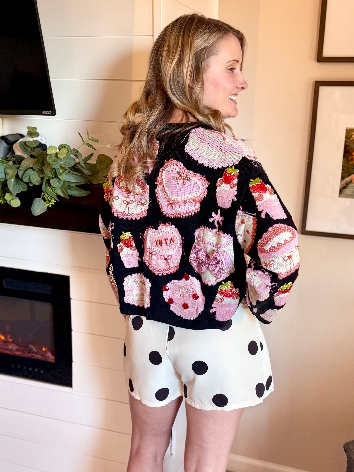 Queen of Sparkles Black Cake & Pastries Sweater