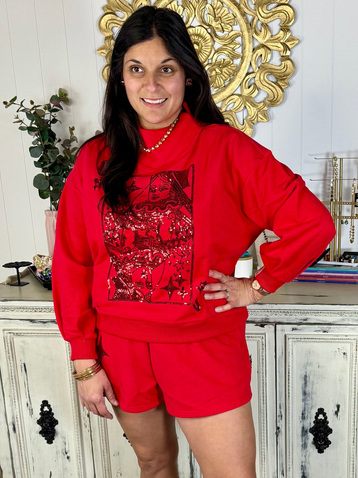 Queen of Sparkles Red Queen Logo Short