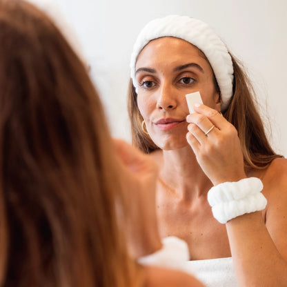 White Face Washing Headband & Wristband Set