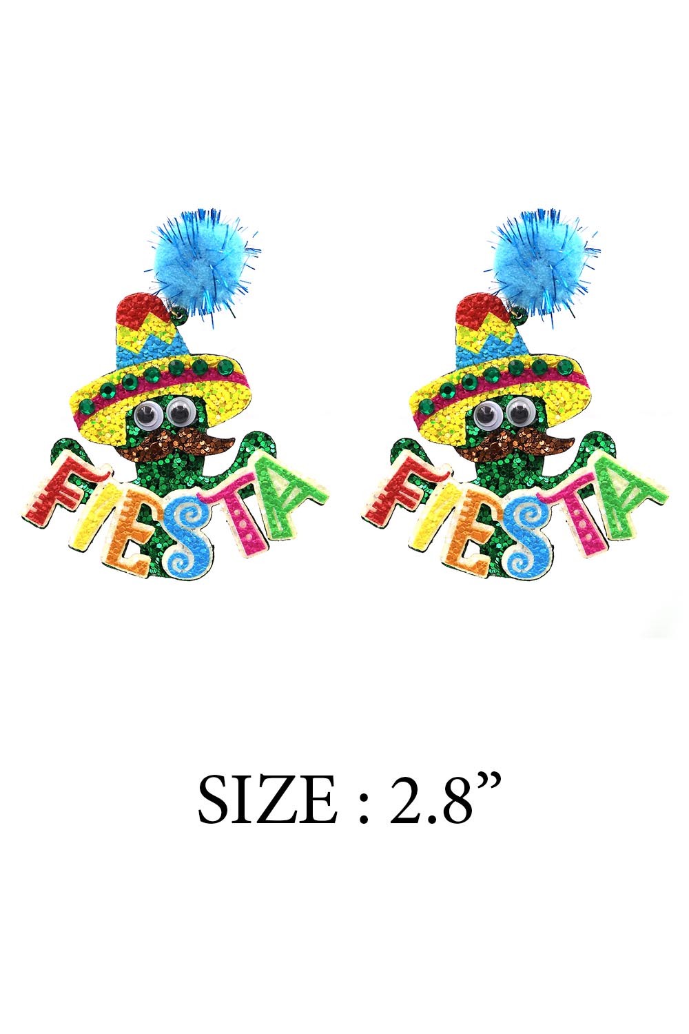 Glitter Fiesta Cactus Earrings