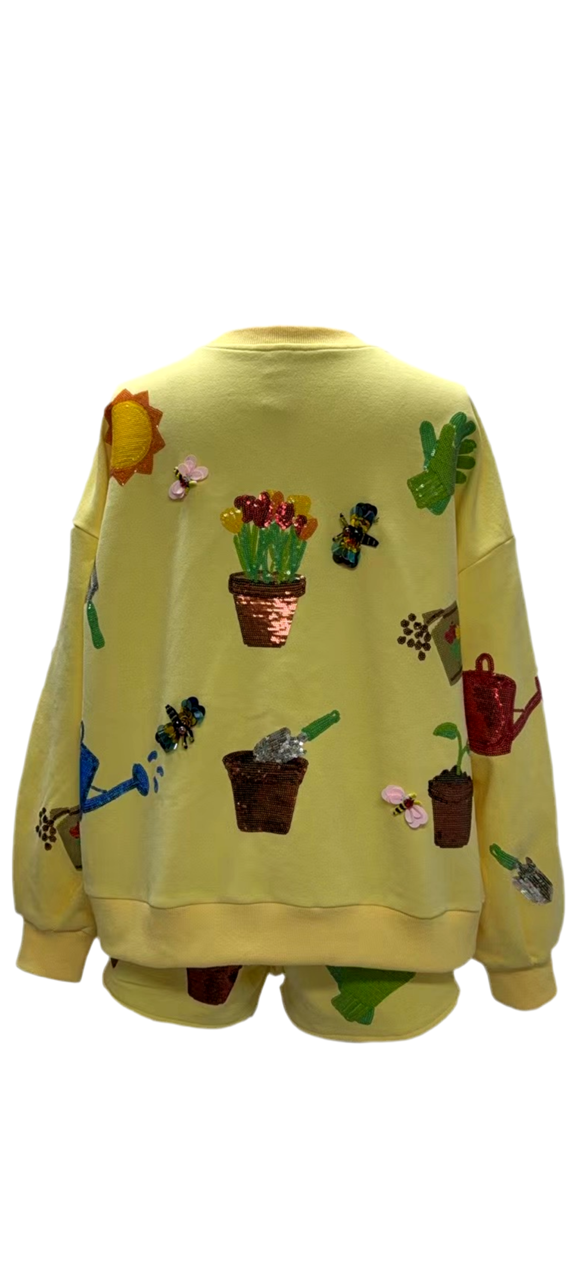 Queen of Sparkles Yellow Potted Plant Sweatshirt