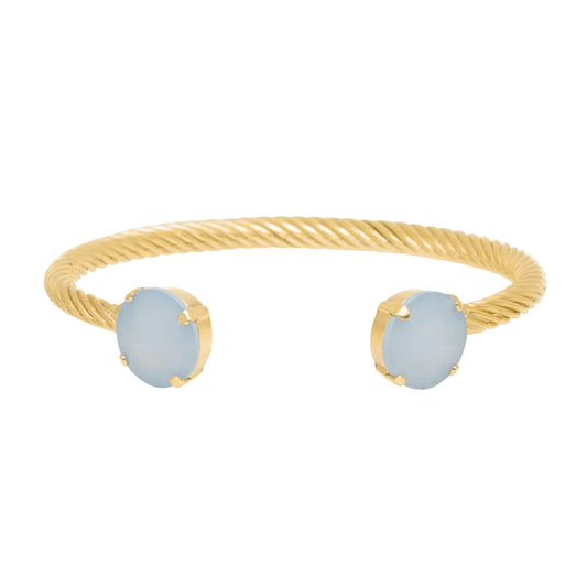 Tova Charlotte Cuff Ultra White Opal Baby Blue