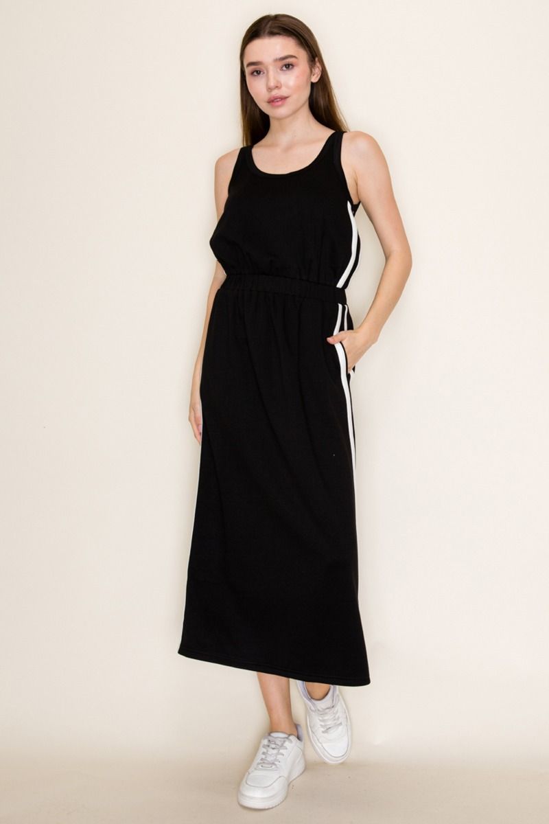 Black Sleeveless Weekend Runaround Dress