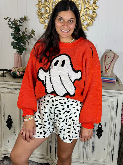Spooky Ghost Knit Sweater