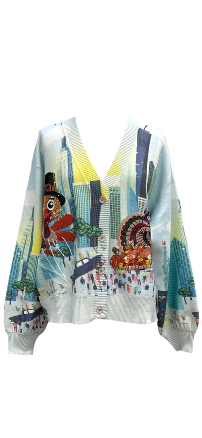 Queen of Sparkles Thanksgiving Parade Cardigan