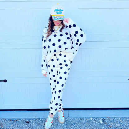 Pre Order - Cream Polka Dot Sweatshirt