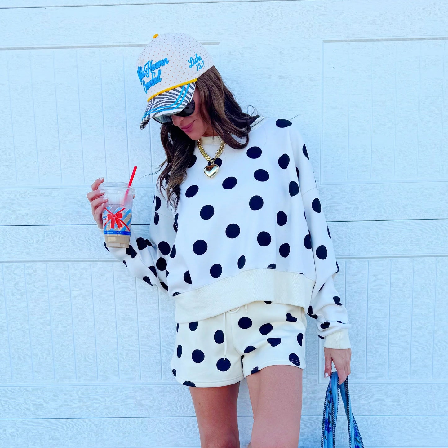 Pre Order - Cream Polka Dot Sweatshirt