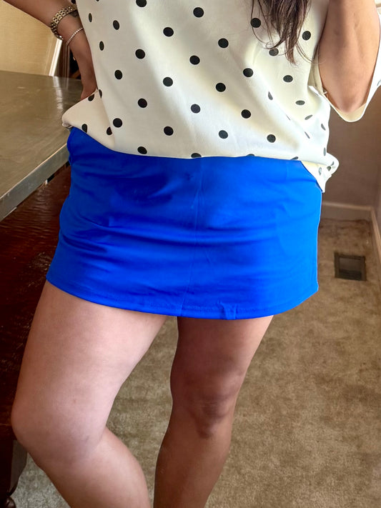Royal Blue Essential Skort