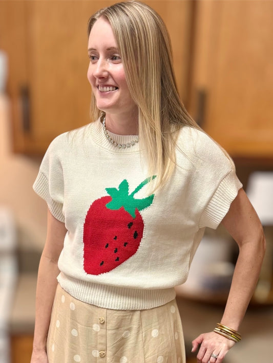 Strawberry Knit Sweater