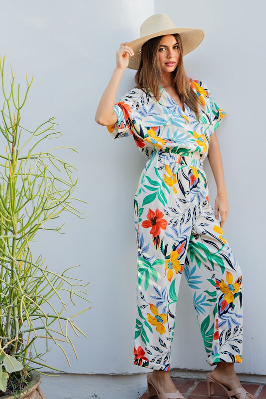 Floral Print Jumpsuit