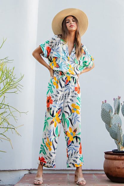 Floral Print Jumpsuit