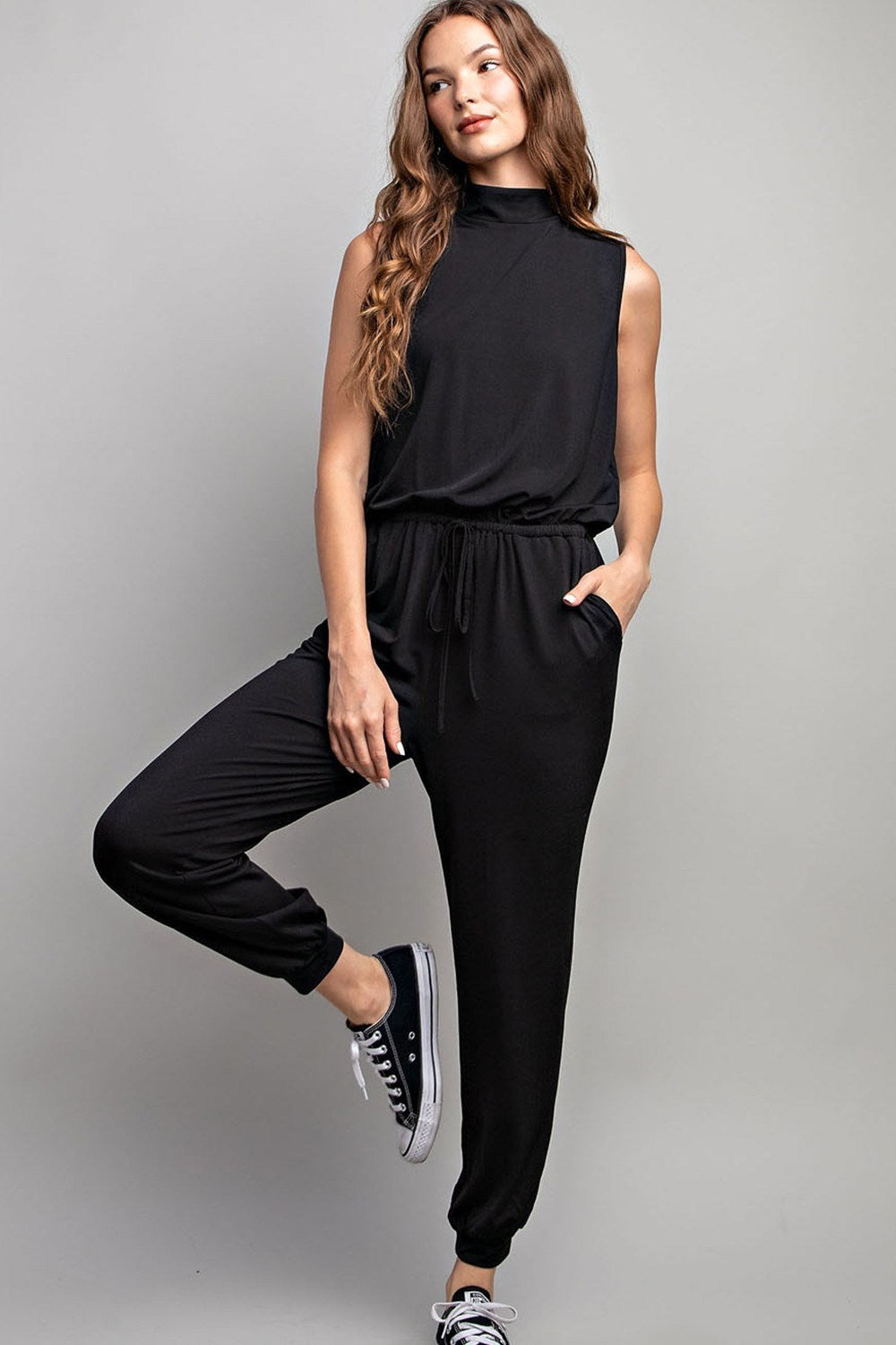 Sleeveless Black Jumpsuit