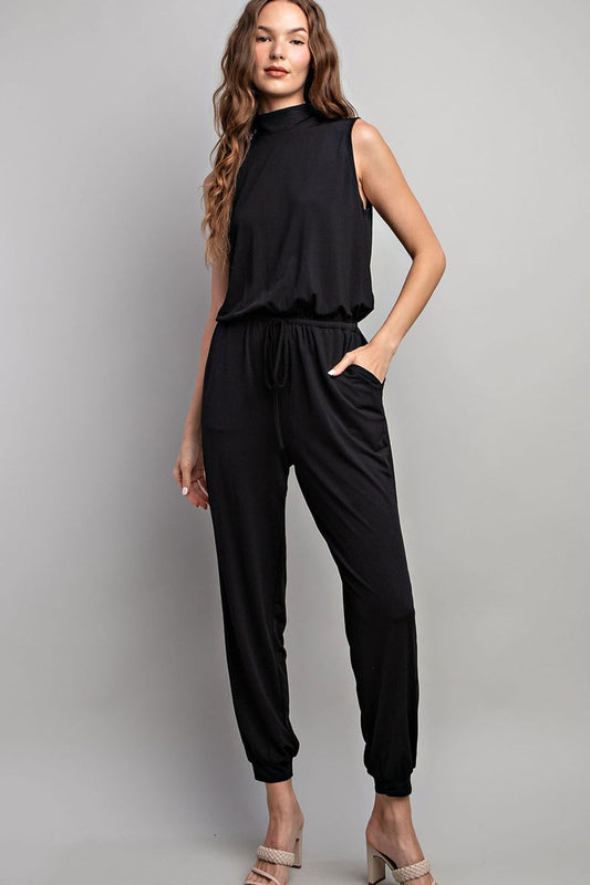 Sleeveless Black Jumpsuit