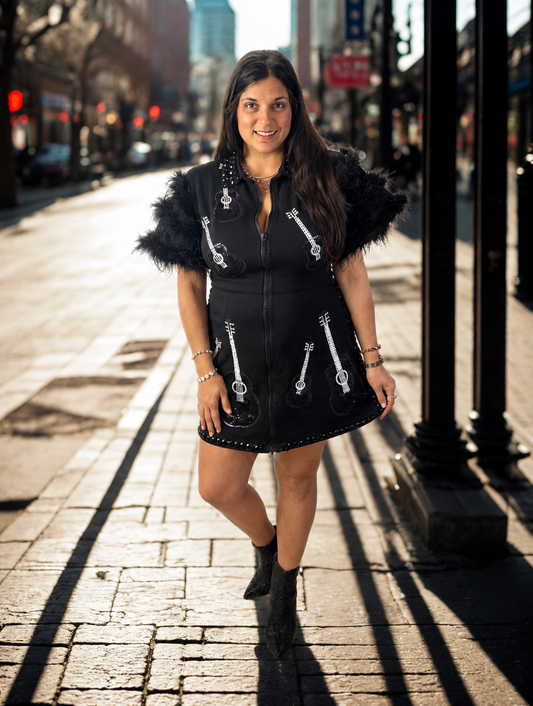 Queen of Sparkles X Denash Apparel Exclusive Guitar Dress