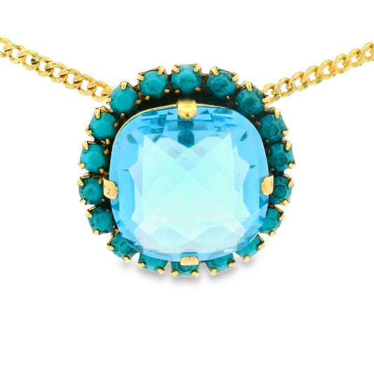 Tova Cambrie Necklace Fairy Dust Aqua
