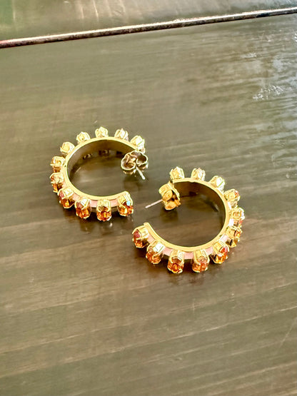 Tova Kyrie Enamel Hoop Earrings