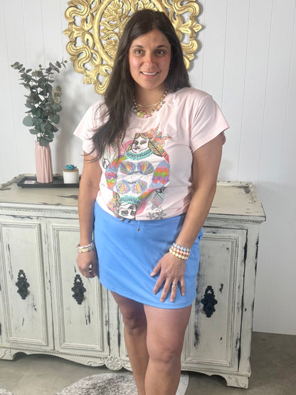 Queen of Sparkles Light Pink Qos Queen Of The Sea Card Tee