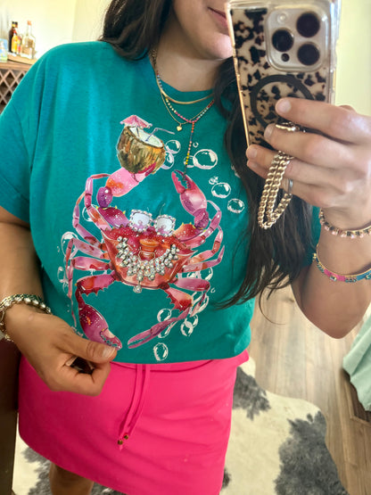 Salty and Sparkly Crab Tee
